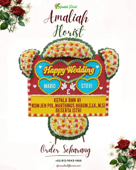 Papan Bunga Pernikahan Kasembon